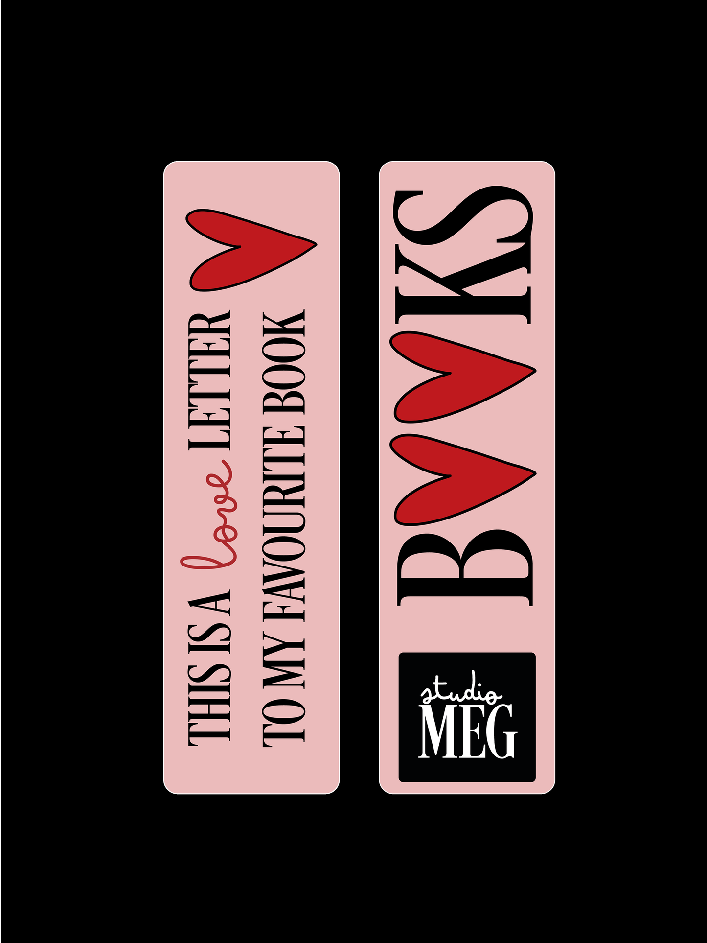 Love letter bookmark