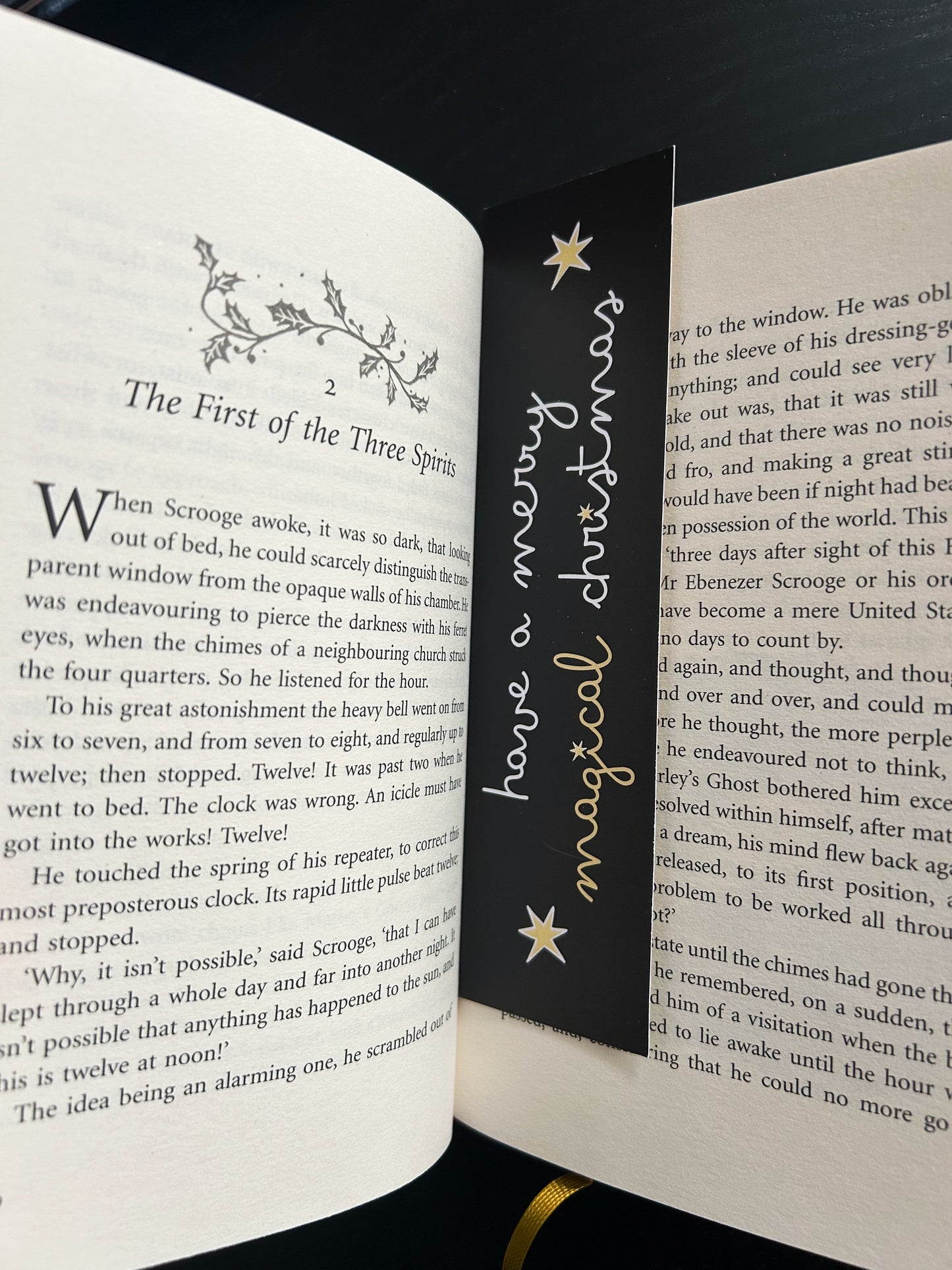 Bookmark have a merry magical christmas